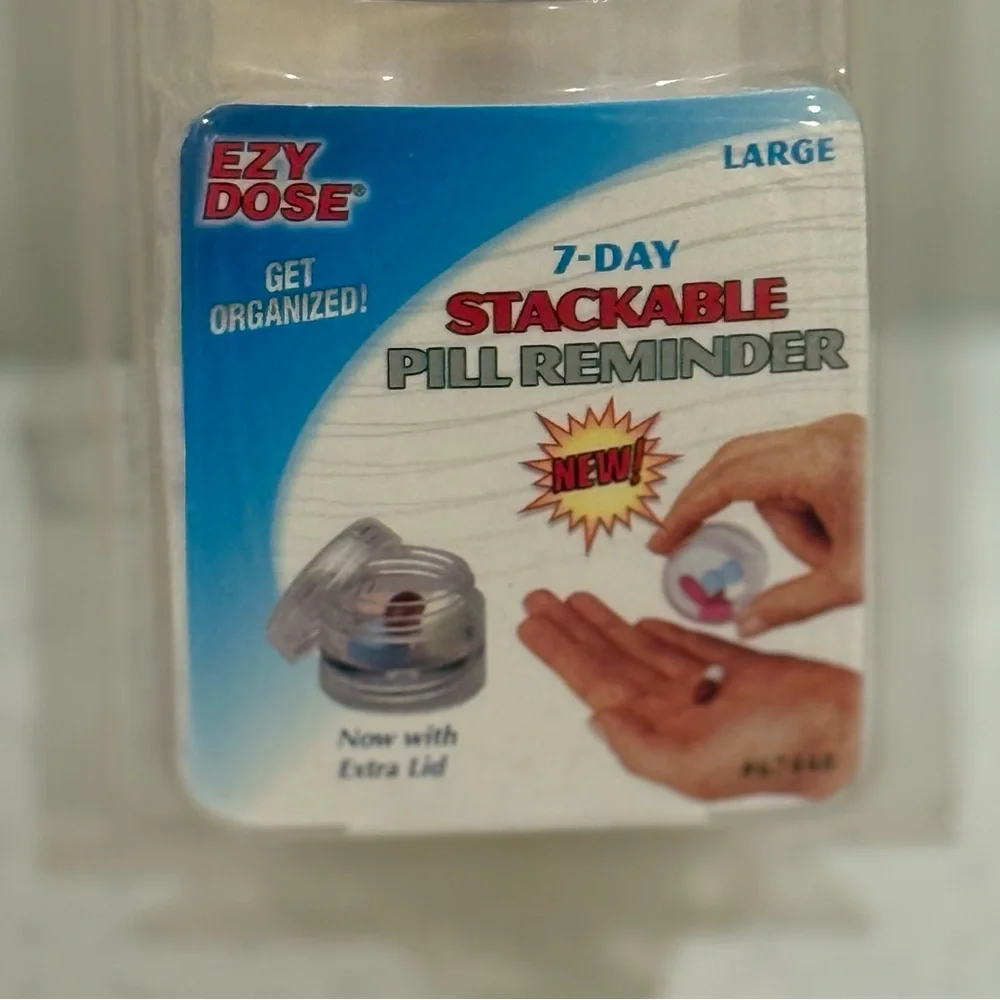 Ezy Dose Clear 7-Day Stackable Pill Reminder ~ Large ~ NEW